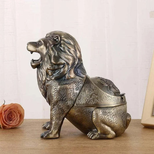 Metal Lion Ashtray