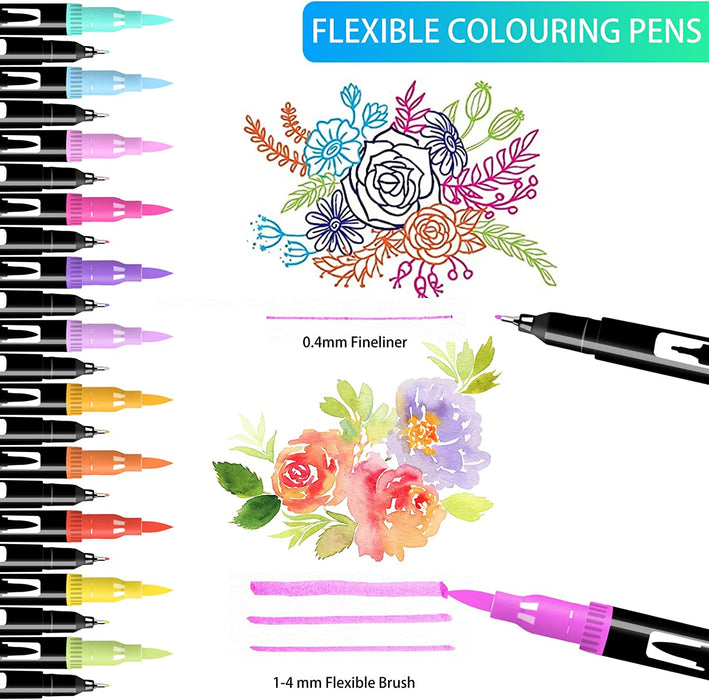 168 Colouring Pens Felt Tip Pens, Adults Colouring Drawing Sketching Calligraphy