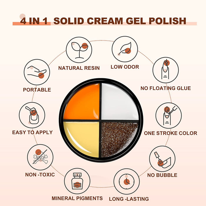 32 Pcs Upgraded Solid Cream Gel Nail Polish Kit