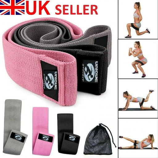 Unique Fabric Resistance Bands Strong Booty Bands Glute Hip Circle Non Slip Home Gym UK