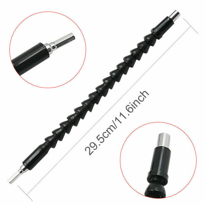 Unique 2pcs Right Angle Drill Screwdriver Bit Holder & Flexible Shaft Bits Extension UK