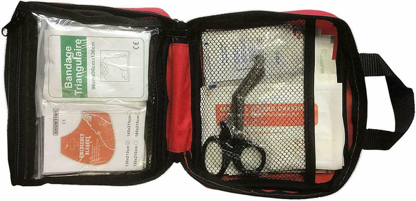 Unique 106 PIECE FIRST AID KIT EMERGENCY TRAVEL HOME CAR TAXI WORK 1ST AID BAG