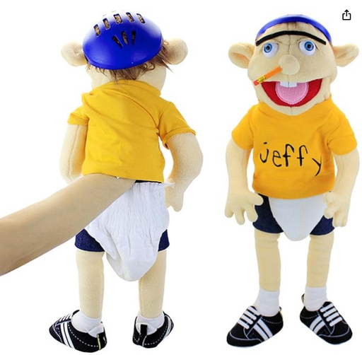 60cm Large Jeffy Puppet Plush Toy Doll