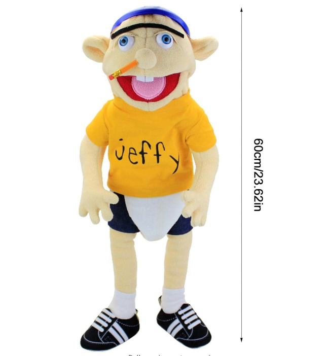 60cm Large Jeffy Puppet Plush Toy Doll