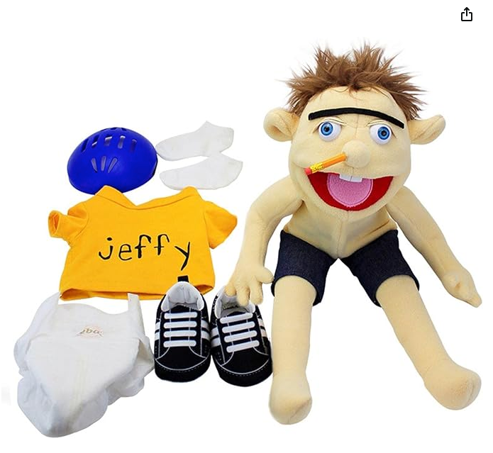 60cm Large Jeffy Puppet Plush Toy Doll