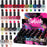 24 x Nail Polish Varnish Set 24 Different Modern Colours Quick Drying Flat Brush